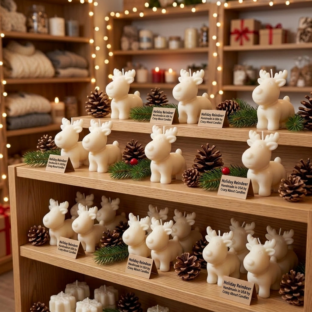 Reindeer Soy Candle – Christmas Decor & Holiday Gift
