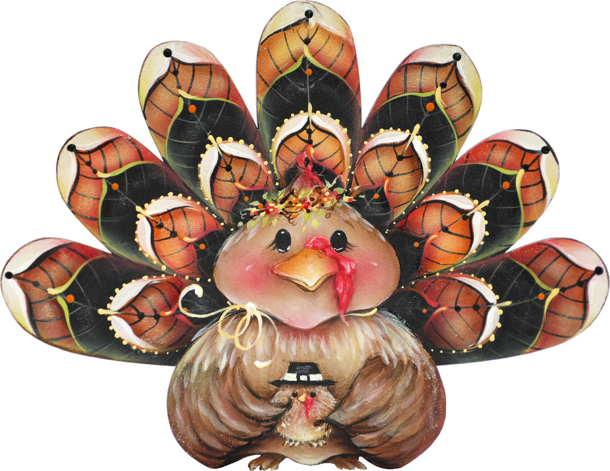 Thankful Turkey Door Sitter – Thanksgiving & Fall Decor
