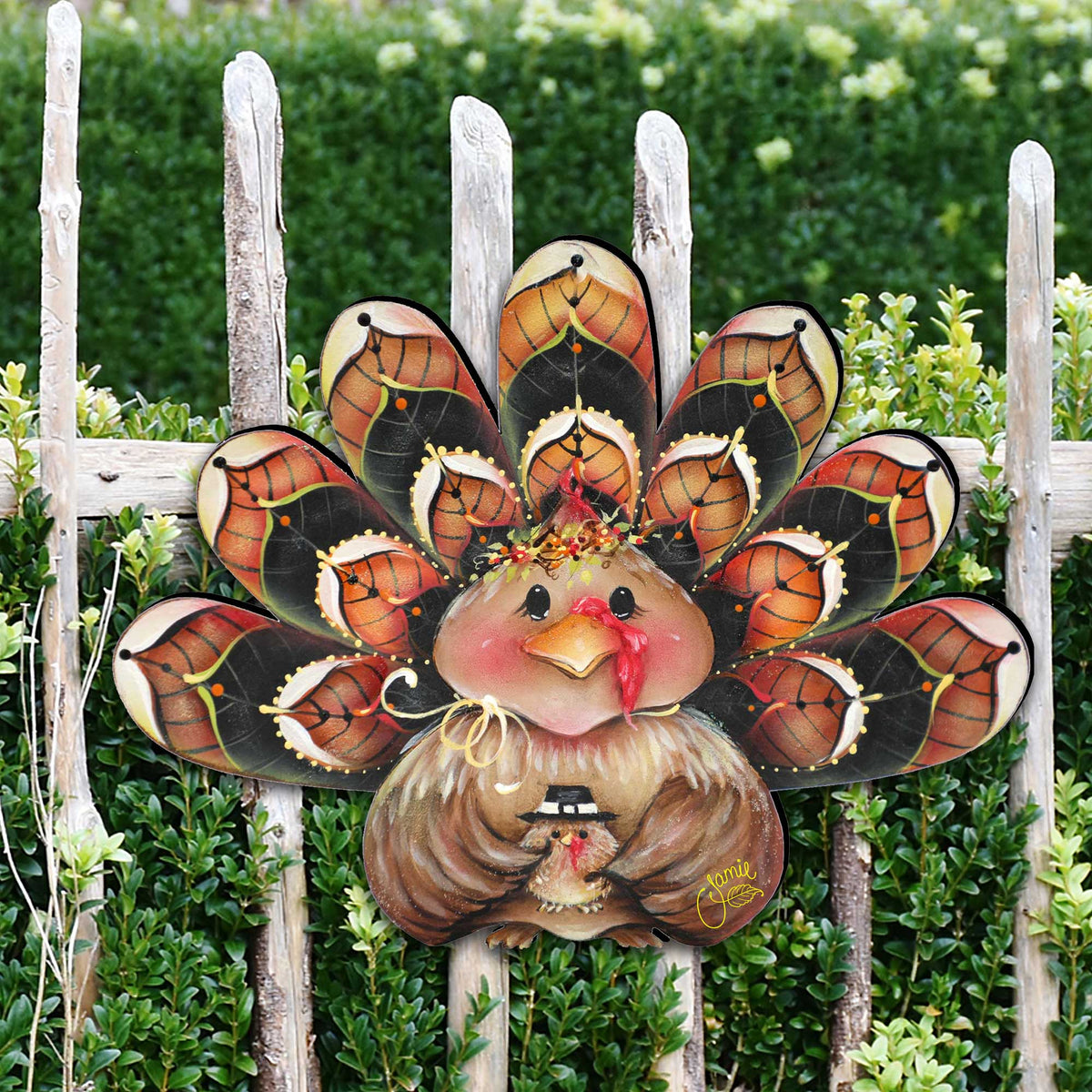 Thankful Turkey Door Sitter – Thanksgiving & Fall Decor