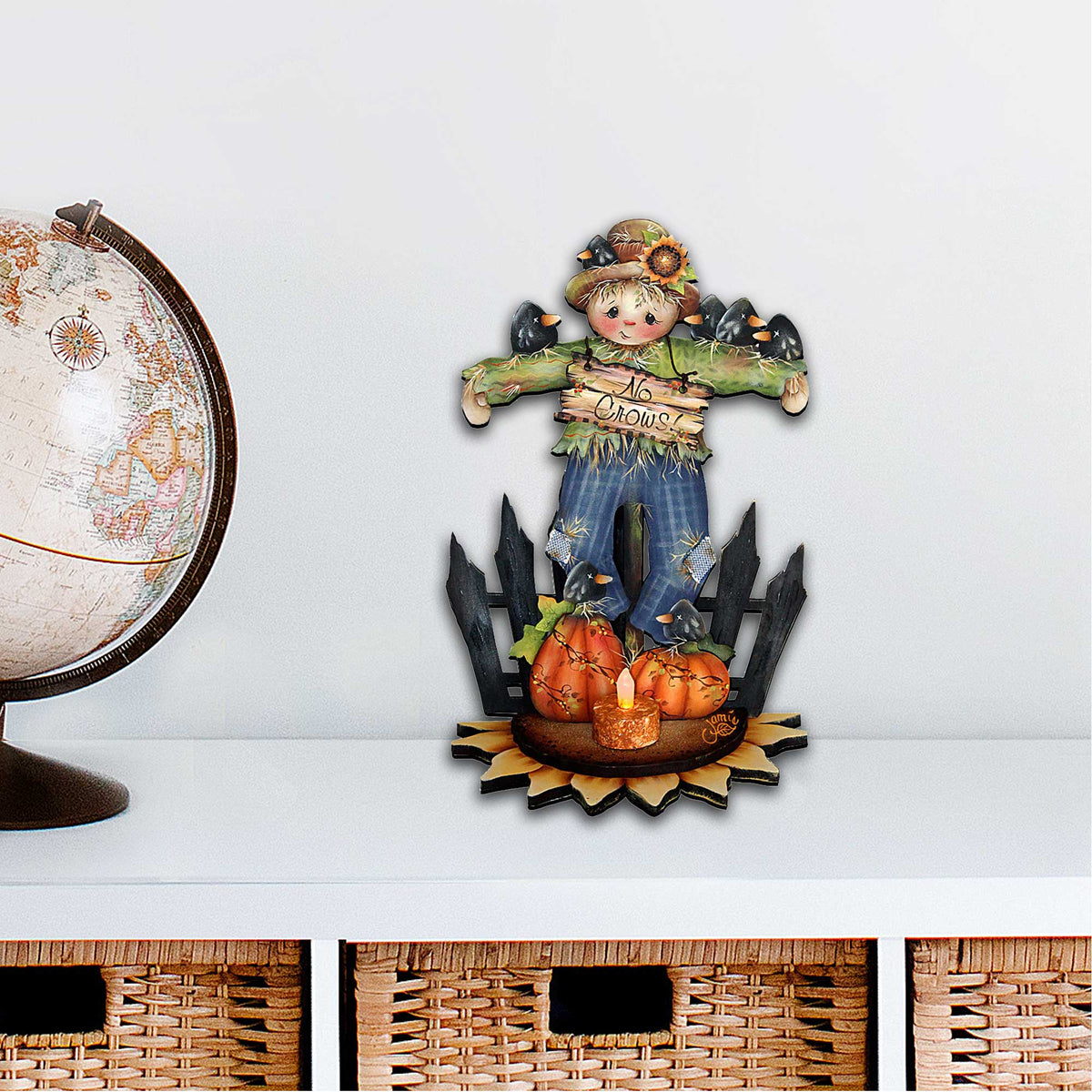 No Crows Scarecrow Door Hanger – Fall & Halloween Decor