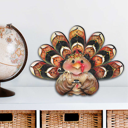Thankful Turkey Door Sitter – Thanksgiving & Fall Decor