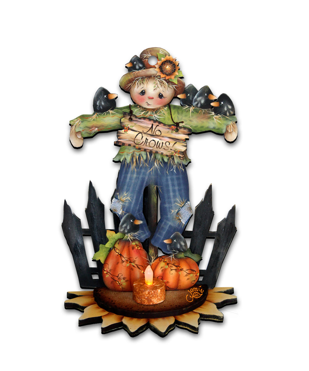 No Crows Scarecrow Door Hanger – Fall & Halloween Decor
