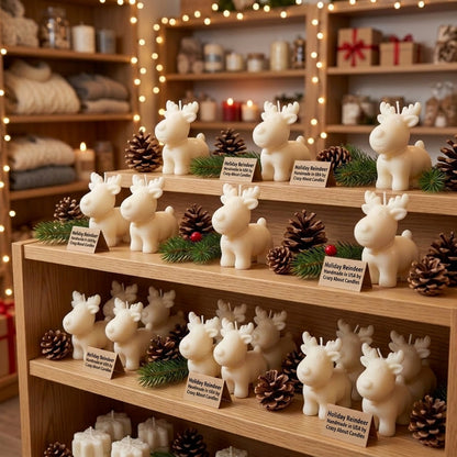 Reindeer Soy Candle – Christmas Decor & Holiday Gift