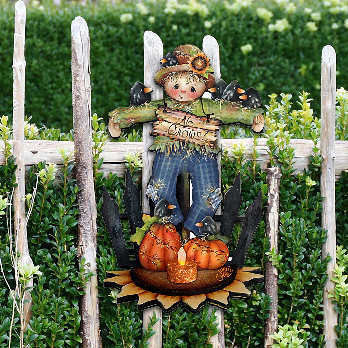 No Crows Scarecrow Door Hanger – Fall & Halloween Decor